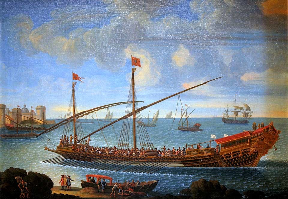 Den franska galärflottans flaggskepp *La Reale* Den franska galärflottans flaggskepp *La Reale*